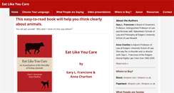 Desktop Screenshot of eatlikeyoucarebook.com
